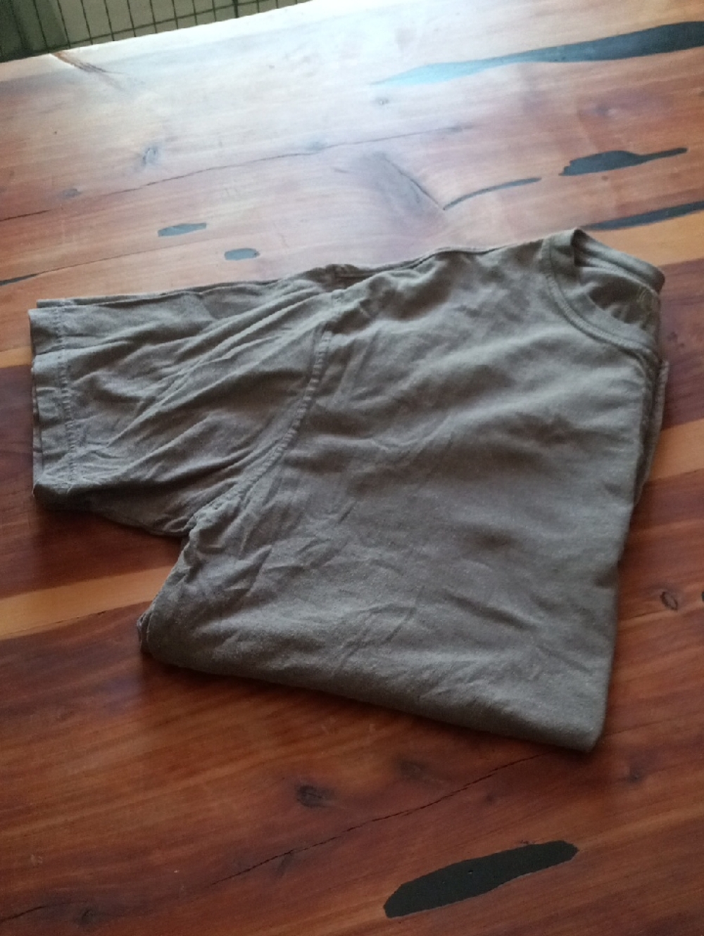 Reel Legends Brown Short Sleeve Henley Tee Mens XL